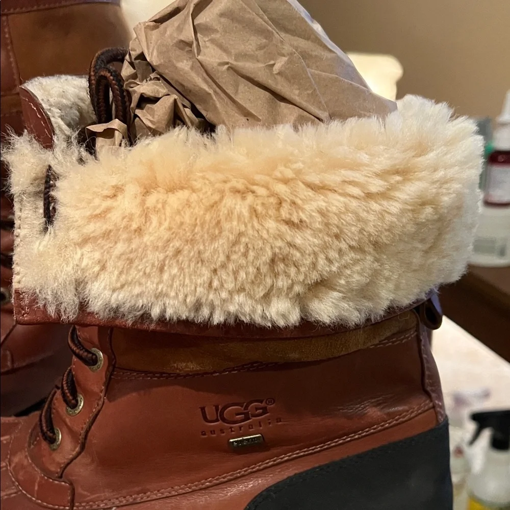 UGG Men’s Butte Shearling Winter Boots in Chestnut Sz 14